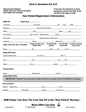 New Patient Registration Form
