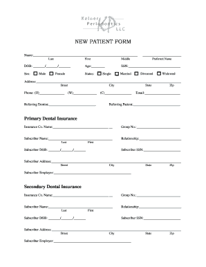 New Patient Form