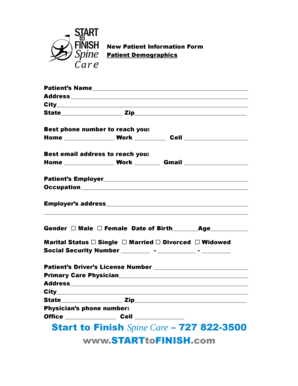 New Patient Information Form