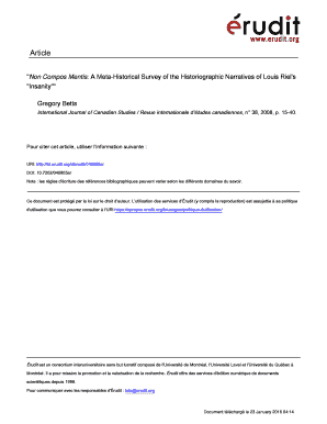 Non Compos Mentis A Meta-Historical Survey of the Historiographic Narratives of Louis Riels Insanity New Patient Forms Package - nelson cen umontreal