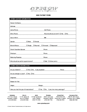 New Patient Form