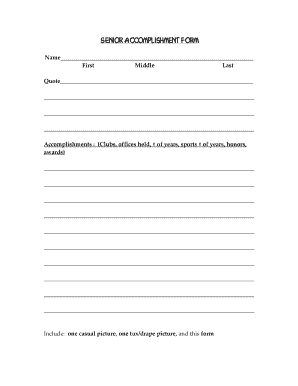 Student Accomplishments Form