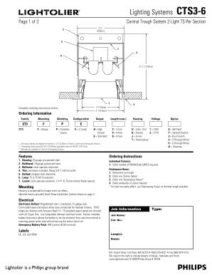 Lighting Systems CTS3-6 Order Form