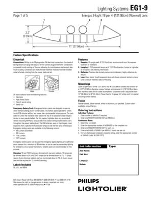Lighting Systems EG1-9 Order Form