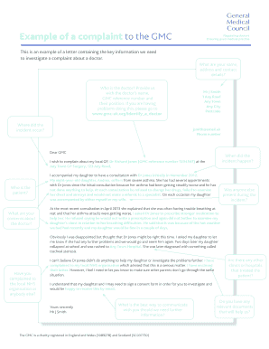 Complaint letter example - A4 letter of complaint.indd - gmc-uk