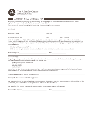 employment at the allender center form