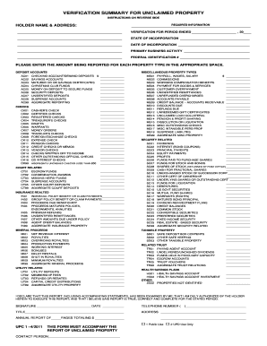 South Dakota Unclaimed Property Verification Form