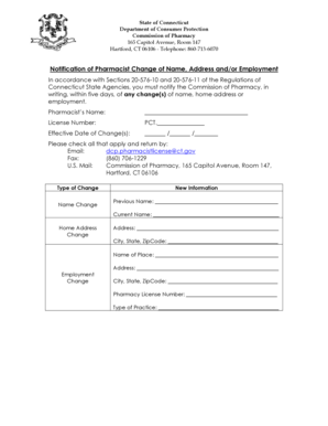 Notification change form - CT.gov - ct