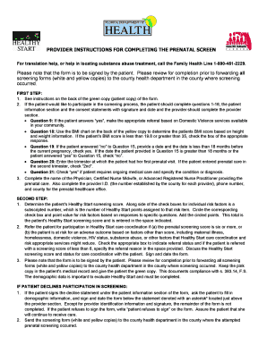 Prenatal Screening Form