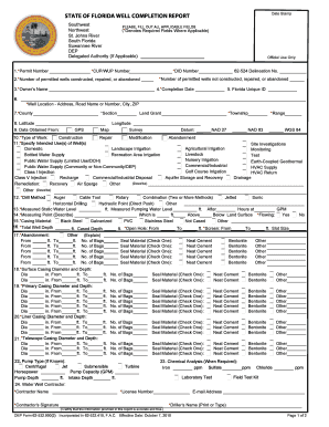 Florida Well Completion Report