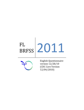 Behavioral Risk Factor Surveillance System 2011 Questionnaire