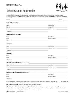 School Council Registration Form