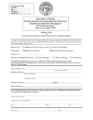 Duplicate License Card Request Form