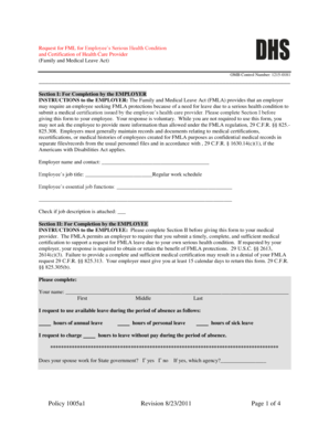 FMLA Certification of Health Care Provider