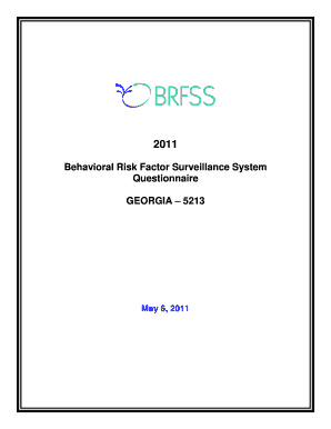 Georgia Behavioral Risk Factor Surveillance System Questionnaire