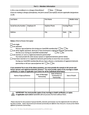 Beneficiary Designation Form