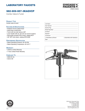 Laboratory Faucet Specification Form