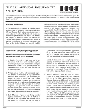 Global Medical Insurance Application
