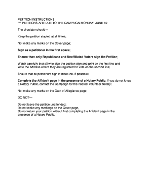 New Jersey US Senator Nomination Petition