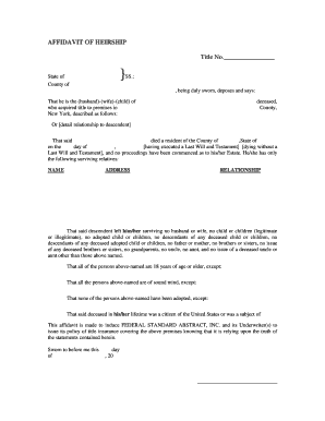 Affidavit of Heirship