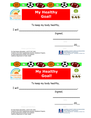 Healthy Goal Form