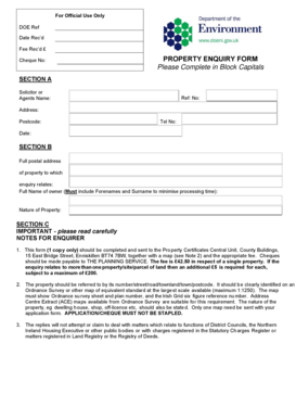 Property Enquiry Form