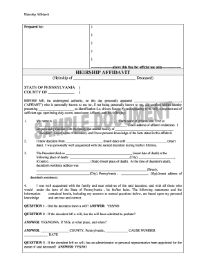 Heirship Affidavit