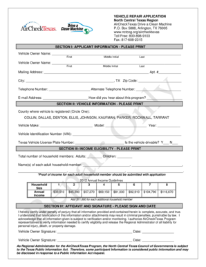 Vehicle Repair Application