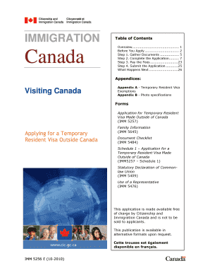 Temporary Resident Visa Application