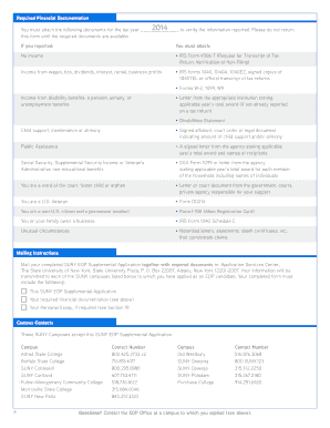 SUNY EOP Supplemental Application