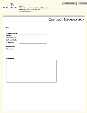 Employee Contact Information Form