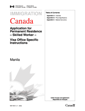 Canada Permanent Residence Application