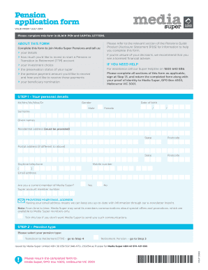 Media Super Pension Application Form