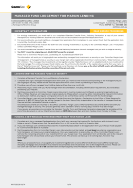Managed Fund Lodgement for Margin Lending
