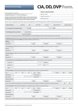 ETRADE Australia Client Account Form