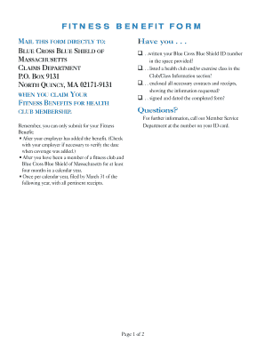 Fitness Benefit Form