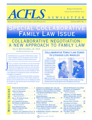 ACFLS Spring'03-1 - Association of Certified Family Law Specialists - acfls