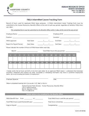FMLA Intermittent Leave Tracking Form