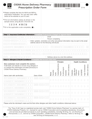 cigna home delivery prescription order form