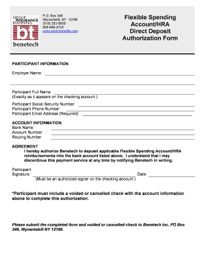 Direct Deposit Authorization Form