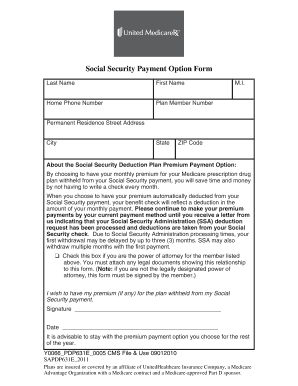 Ssi determination letter - Social Security Payment Option Form - UnitedHealthcare Medicare ...