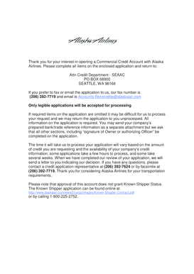 Commercial Credit Application