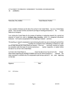 Form 8233 Nonresident Teachers and Researchers