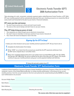 Electronic Funds Transfer Authorization Form