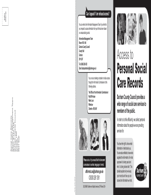 Durham County Council Personal Records Access Request