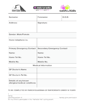Child Participation Permission Form