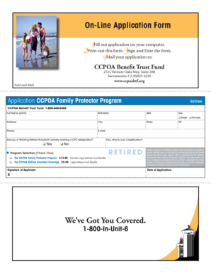 CCPOA Family Protector Program Application
