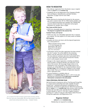 YMCA Summer Camp Registration Form