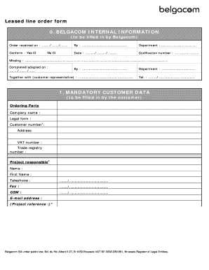 Leased Line Order Form
