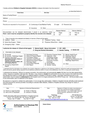 Medical Record Release Authorization